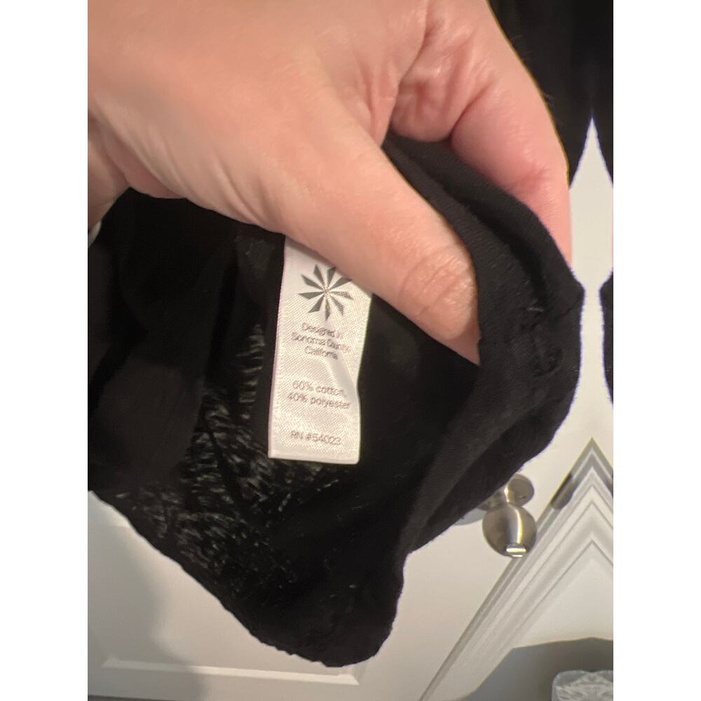 Athleta Long Sleeve Crew Neck Tee – Women’s Size Large – Black/Gray - Picture 4 of 5